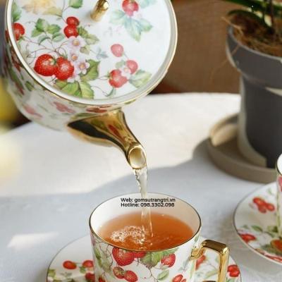 BỘ ẤM CHÉN DÂU TÂY CAO CẤP